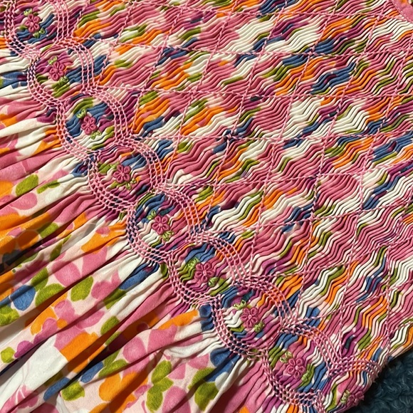 Summer Dress (Girls’ Smocked Sundress, Copper Key) - Picture 3 of 5